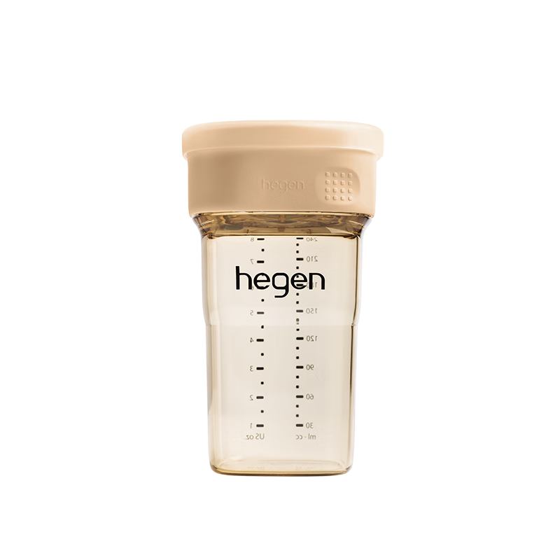HEGEN Drinking Cup for Ages 1 And Above, 240ml Children's PPSU Multifunctional Sippy Cup Water Bottle, Wheat Gold Color