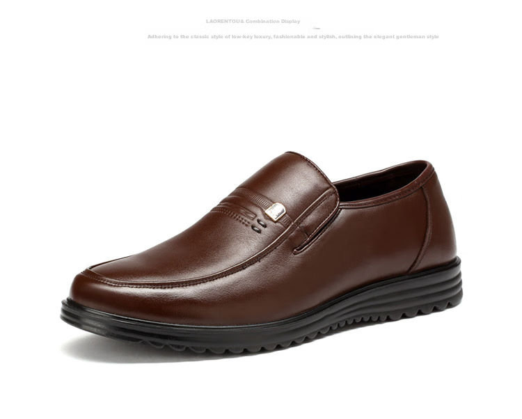 LAORENTOU Men's Summer Business Formal Slip-On First Layer Breathable Driving Shoes LJD587 Black Hollowed Out Size 40 17