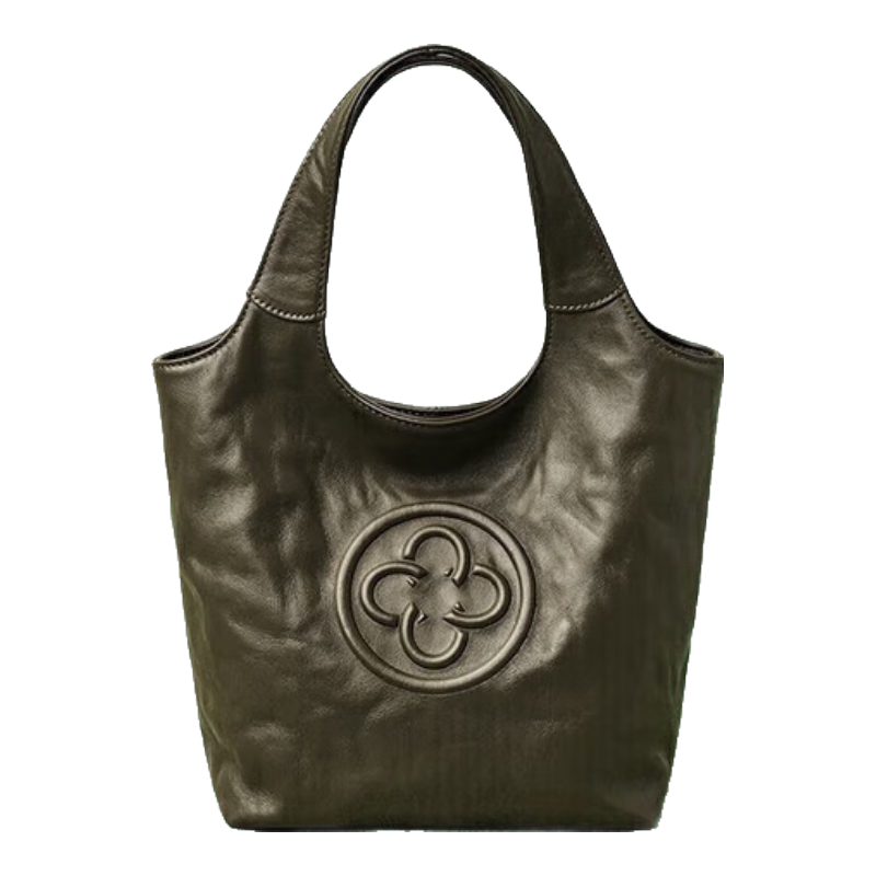 CASSILE Xu Yiyang Same Style Casual Tote Bag for Women Vegetable Tanned Cowhide Light Luxury Handheld Crossbody Bag Birthday Gift