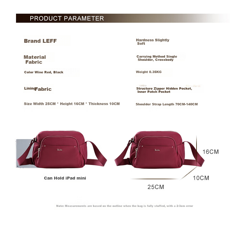 Laifu Women's Crossbody Phone Bag, Casual Fashion Shoulder Bag, Large Capacity Nylon Fabric, Lightweight Birthday Gift 7