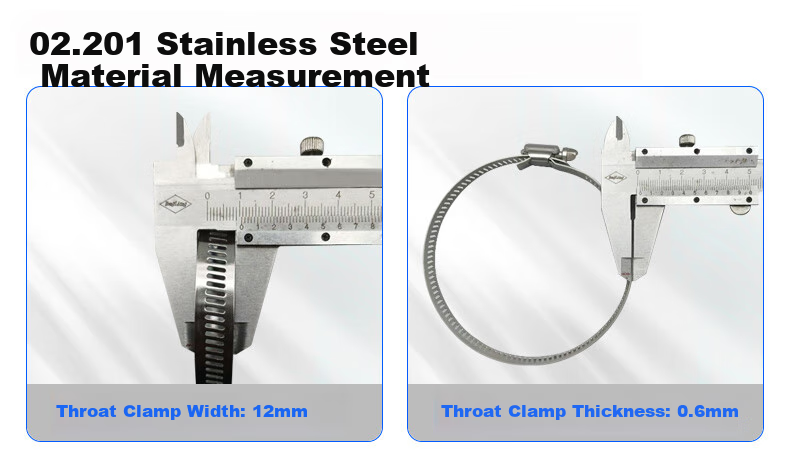 Minhongshi Surveillance Clamp Bracket, Full Steel Clamp, Electrical Pole Clamp Pipe, 304 Stainless Steel Hose Clamp, Stainless Steel Clamp Ring 200MM 5