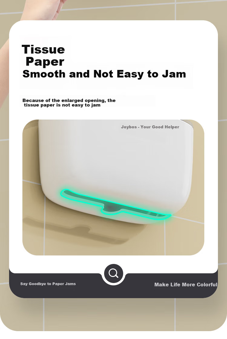 Jiabangshou Bathroom Toilet Paper Holder, No Drilling Required Wall-Mounted Paper Towel Dispenser, Toilet Paper Rack, Bathroom Storage Accessory, Tissue Box 3