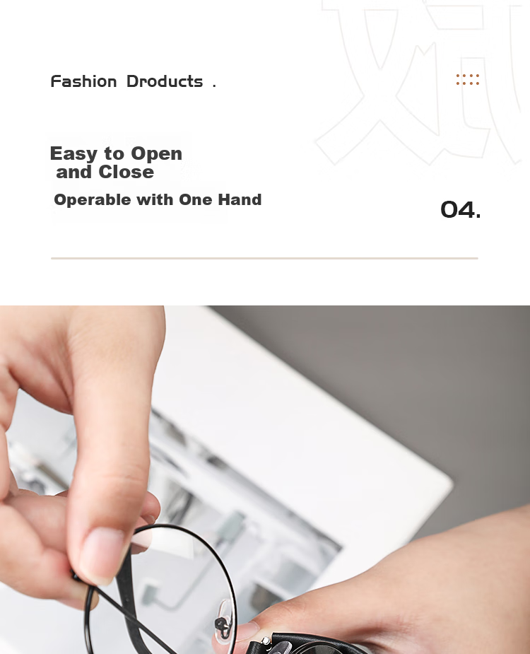 Lehuolvxing Eyeglass Storage Case, Portable Sunglasses Box, Automatic Closing Small Box, Eye Case for Men, Anti-Scratch And Anti-Pressure Sunglasses Pouch 6