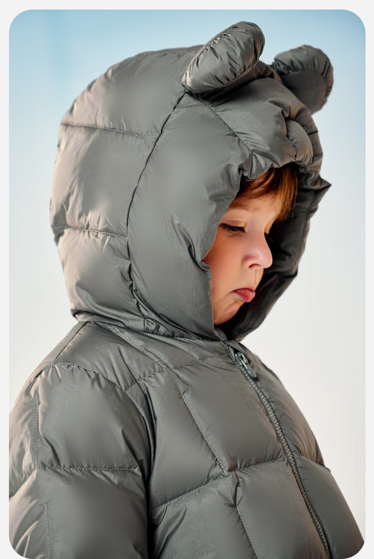 Minibala Kids Unisex Three-Proof Down Jacket Baby Goose Down Warm Coat 2025 Winter 4