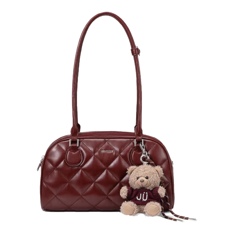 JUST STAR Sun Yi's Same Style Baguette Handbag for Women, 2026 New Luxury Boston Pinball Underarm Bag, Birthday Gift