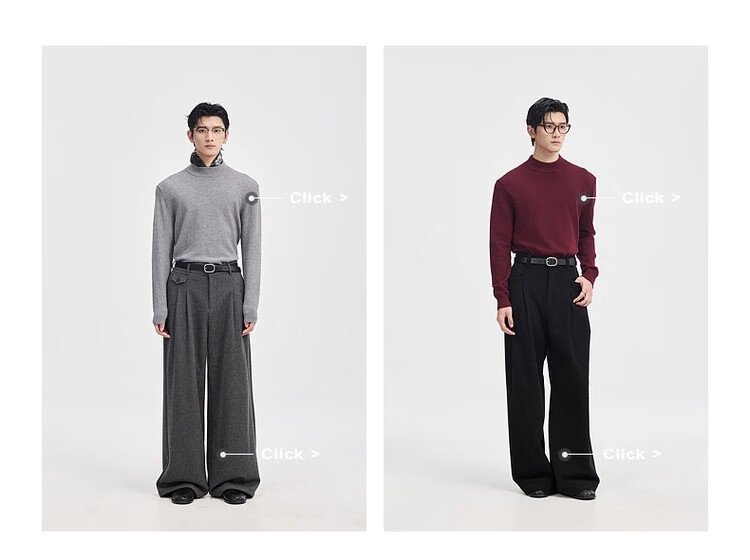 Earl Zuoer [Lycra Tencel Wool] Early Winter 25 Crew Neck Pullover Knit Base Shirt Men's Solid Loose Sweater 6