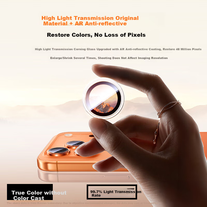 BASEUS [Corning AR Anti-Reflective] Lens Protector for IPhone 17 Pro Max/17 Pro, Apple 17 Pro Max/17 Pro Camera Protective Film, Scratch-Resistant, Wear-Resistant, No Case Interference