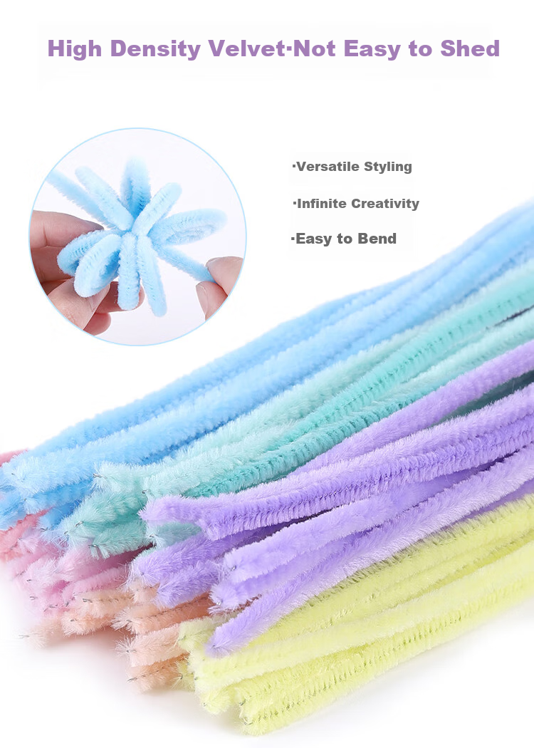 Letrel Twist Tie Bouquet Macaron Hair Tie DIY Craft Kit, Handmade Material Set for Children's Birthday Gift for Boys And Girls 4