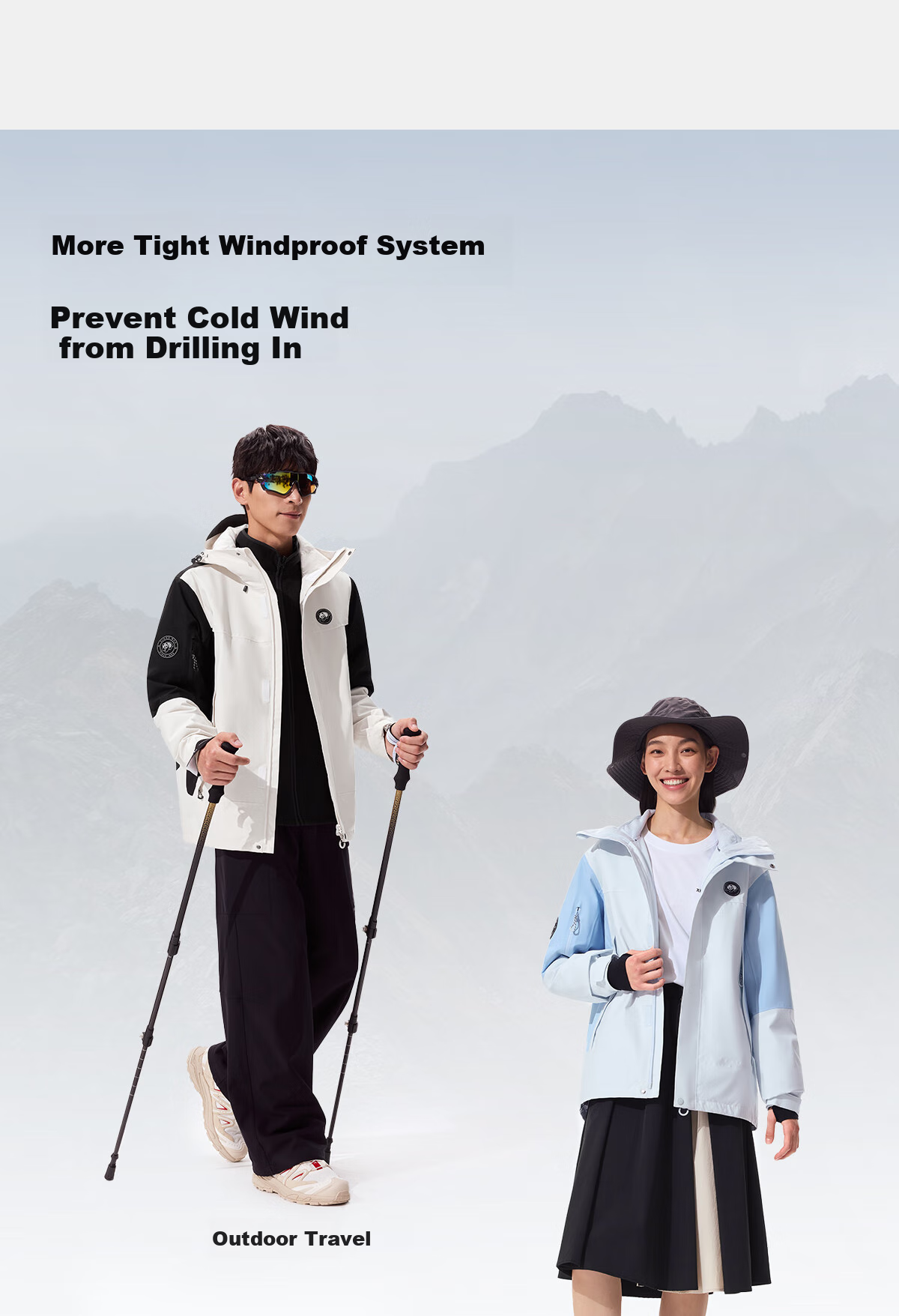 Xiongmao Zhang Yuxi Same Style Outdoor Three-In Jacket for Men And Women, Triple Protection Color-Block Mountaineering Coat R611 Orange L 8