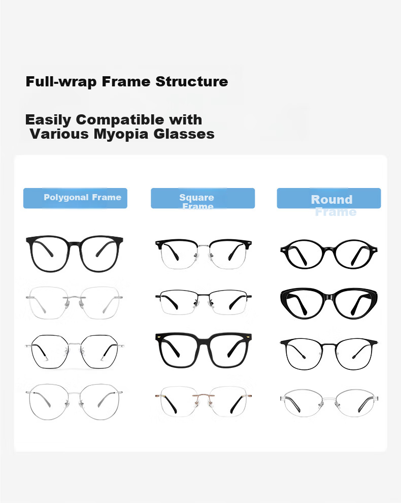 LOHO Polarized Sunglasses for Women And Men with Prescription Lenses, UV Protection, Driving Glasses, Transparent Gray 3