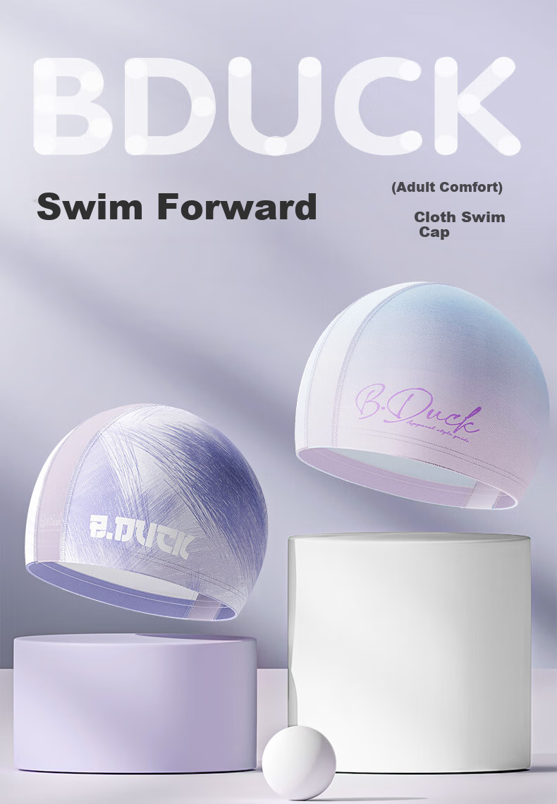 B.Duck Swimming Cap for Men And Women with Ear Protection, Sun Protection, Non-Binding, Comfortable, Large Size, Suitable for Long Hair, Adult-Specific Training Swimming Equipment 1