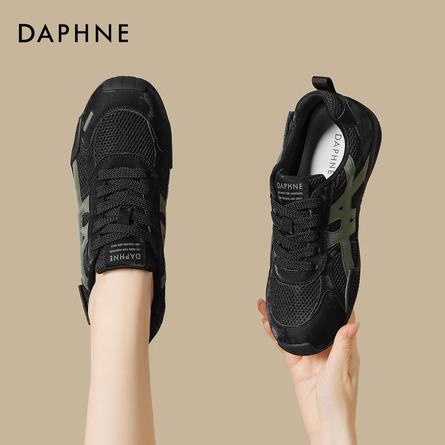 DAPHNE Soft Sole Autumn New Breathable Sports Casual Shoes Military Training Shoes 4025404172 Black Size 36
