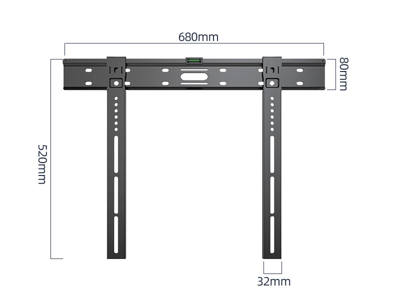 Beishi 42-75 Inch Ultra-Thin TV Wall Mount Fixed Bracket Universal TV Stand 9MM Wall Distance 4