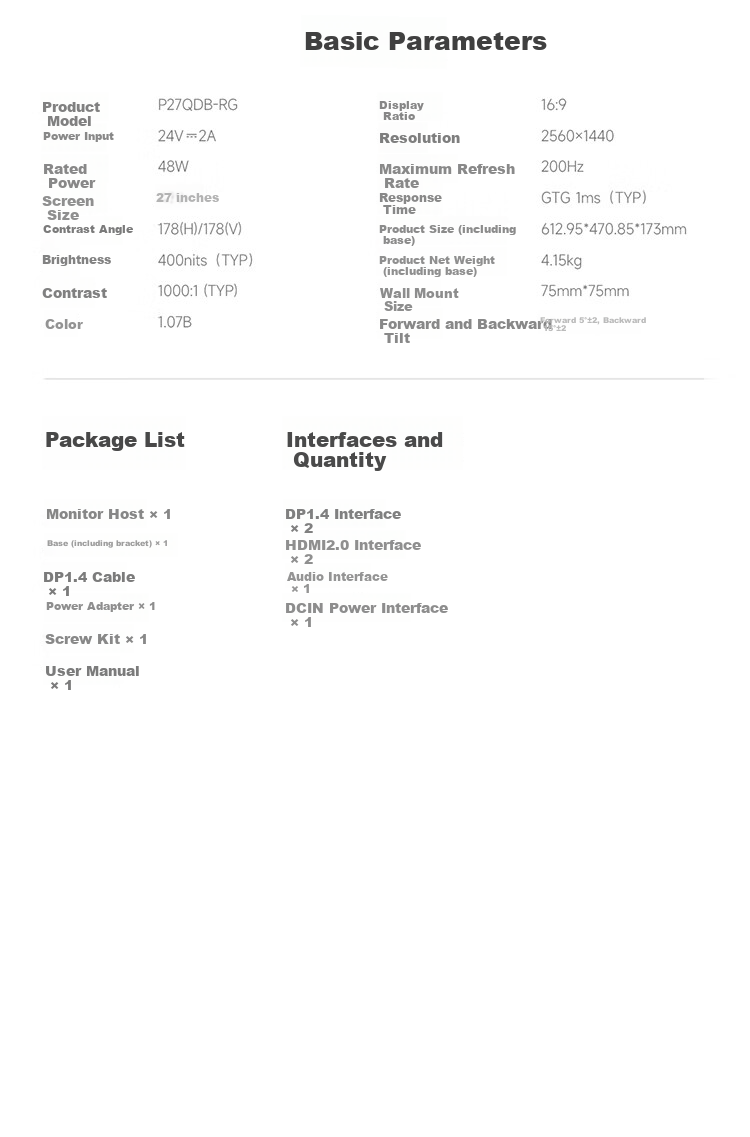 MI Redmi 27-Inch 2K Gaming Monitor, 200Hz HDR400, Fast LCD Display G27Q 2026 Model 8