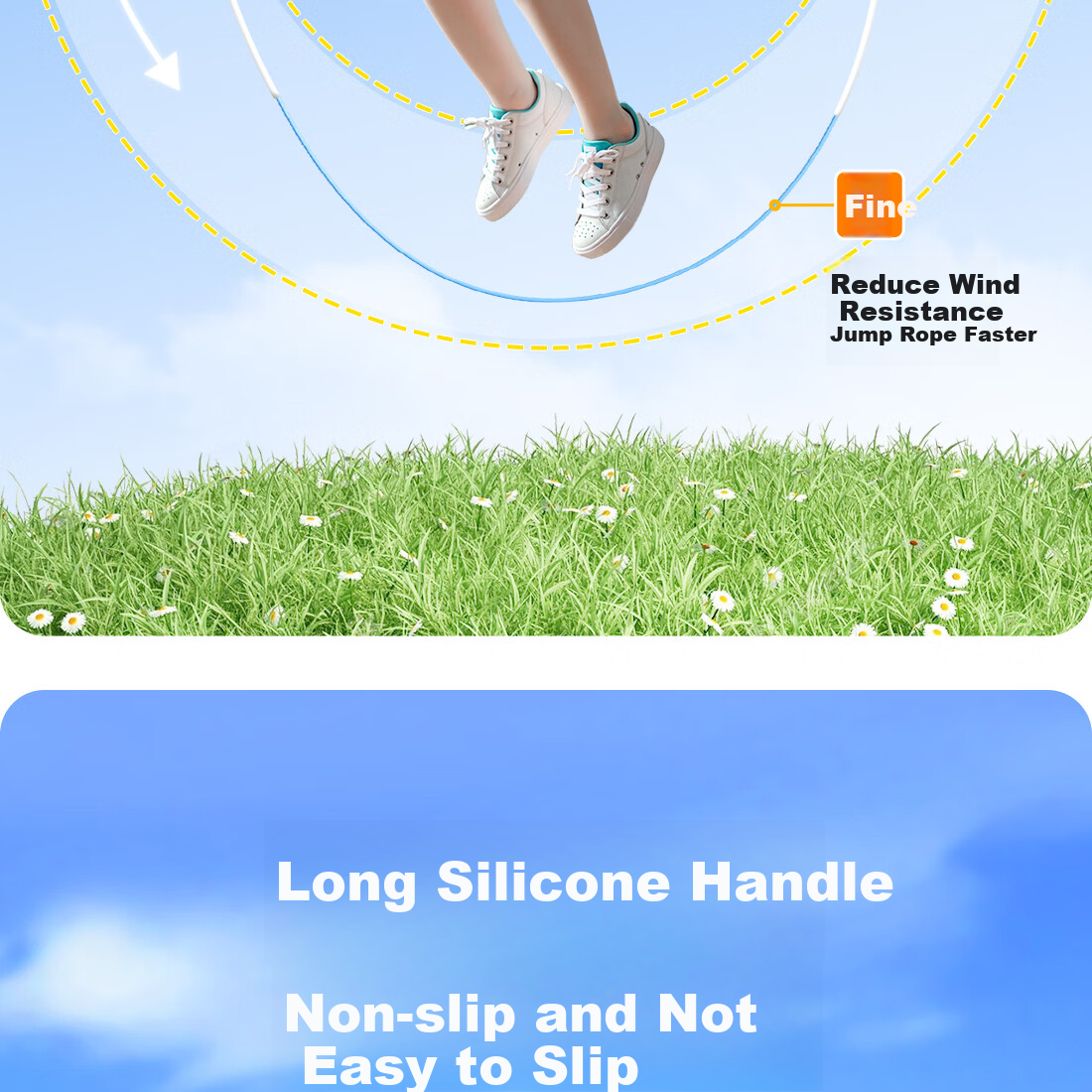Yuedong Jump Rope for Primary School Students, Exam-Specific for Ages 6-12, Sold by JD, Speed Jump Rope for Middle School Entrance Exam, Student Use 17