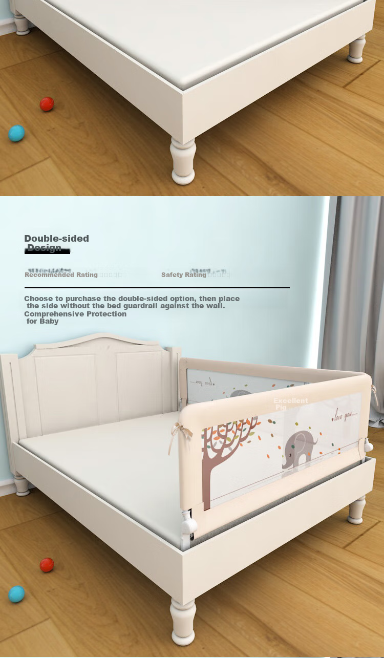 Bangbangzhu Bed Guard Rail, Baby Fall Prevention Protective Barrier, Bedside Anti-Fall Guardrail, Baby Crib Safety Rail, 1.8 Meters Single-Sided 7