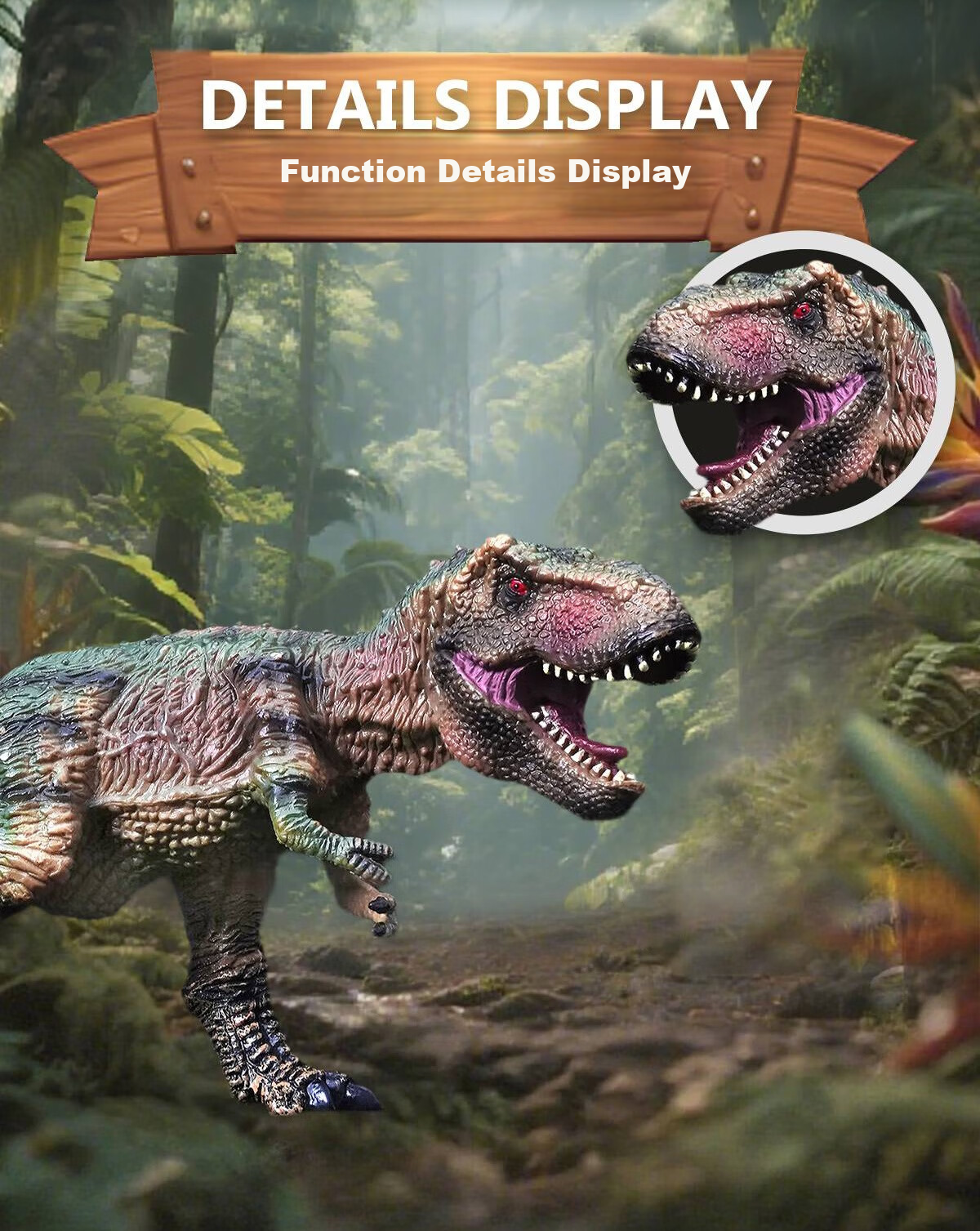 Bameika Tyrannosaurus Rex Large Solid Dinosaur Collectible Model Toy Realistic Jurassic Animal Boy's Holiday Gift 4