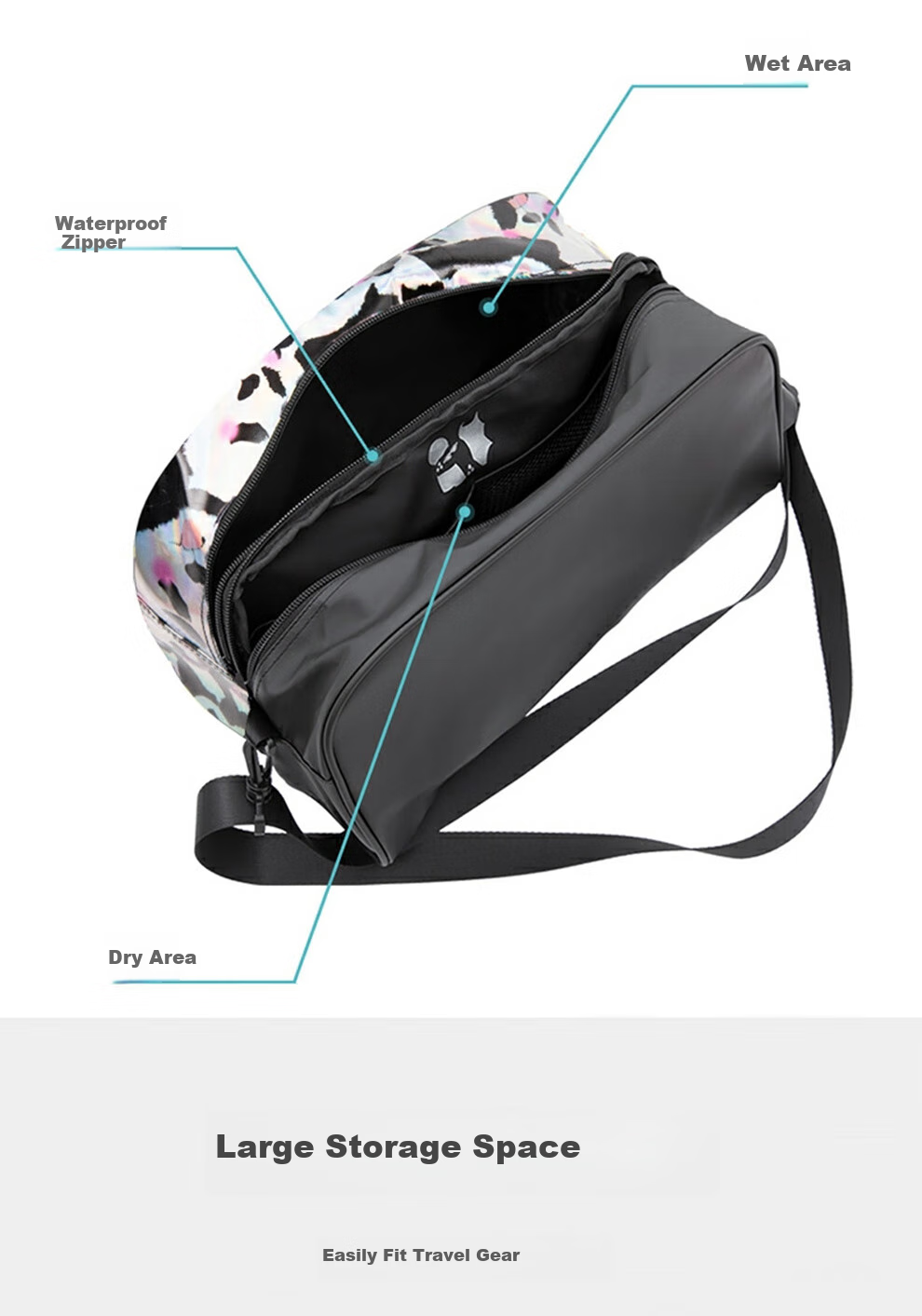 ZOKE Swimming Bag with Dry And Wet Separation, Large Capacity And Volume Storage Bag, Portable Waterproof Vacation Bag 624505103-1 5
