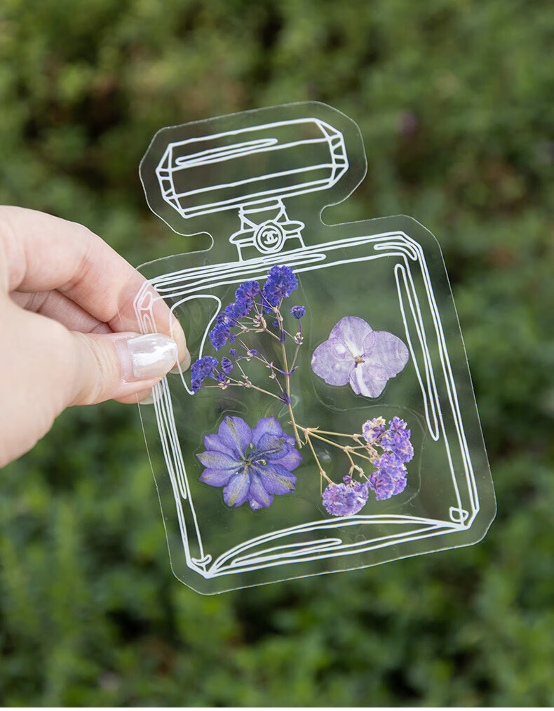 Tianse Transparent Dried Flower Bookmarks Handmade DIY Material Kit Leaf Specimen Laminated Plant Pressed Petals Back to School Set 20 Sheets TS-6132 35