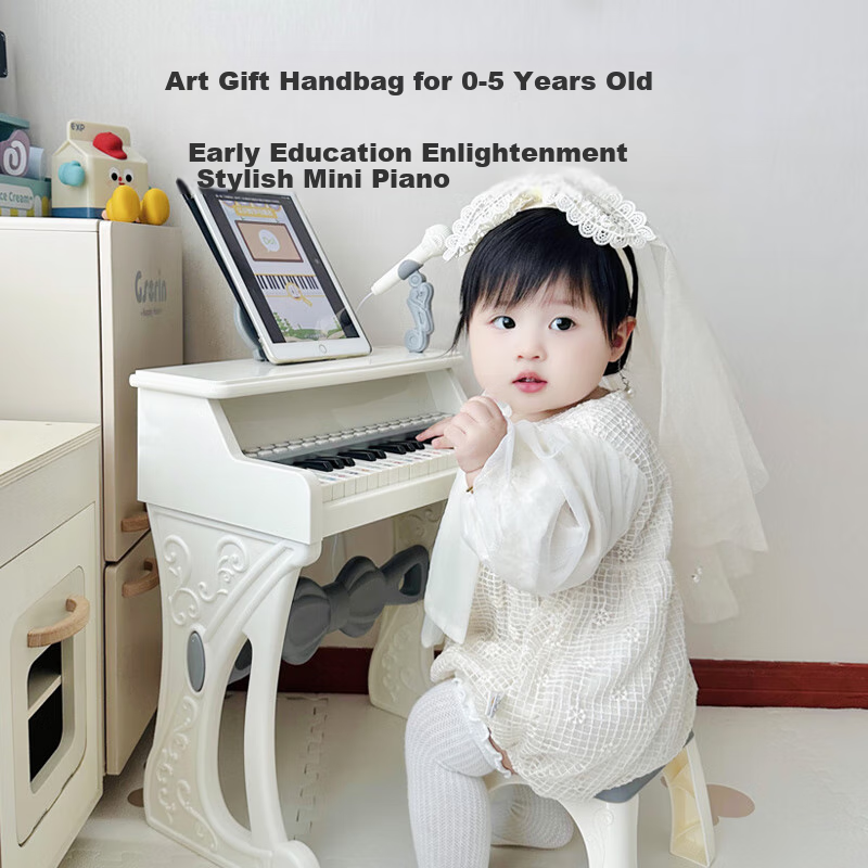 Детское электронное пианино QIAO WA BAO BEI, обучающая игрушка для девочек 2-3 лет, подарок на день рождения, подарок на Новый год