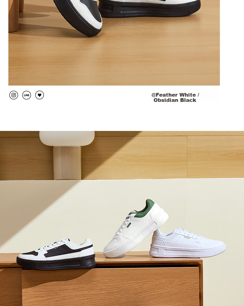 361° Women's Classic White Shoes for Autumn School Season Casual Board Shoes 682536622-1 21
