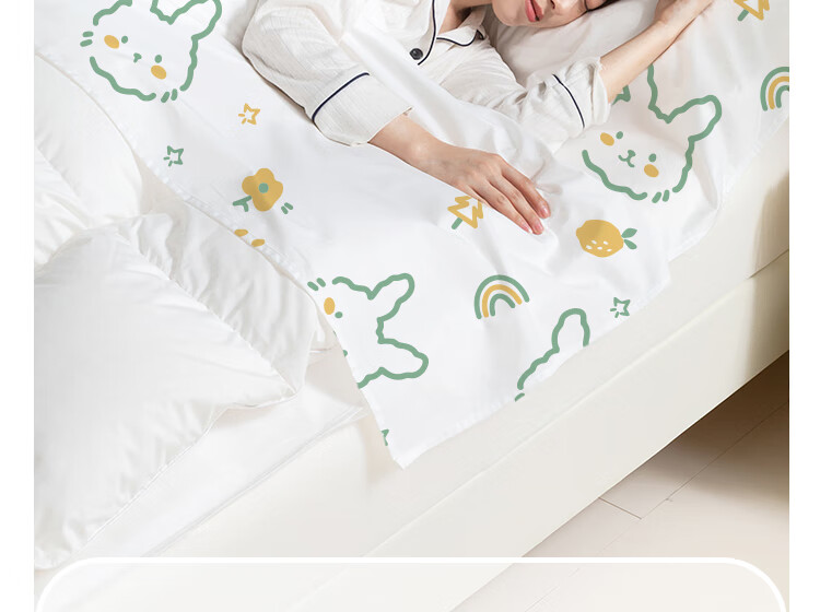 Guxu Disposable 4-Piece Bedding Set Cotton Duvet Cover Pillowcase Sheet Hotel Travel Thickened Protective Set 1 Pack 36