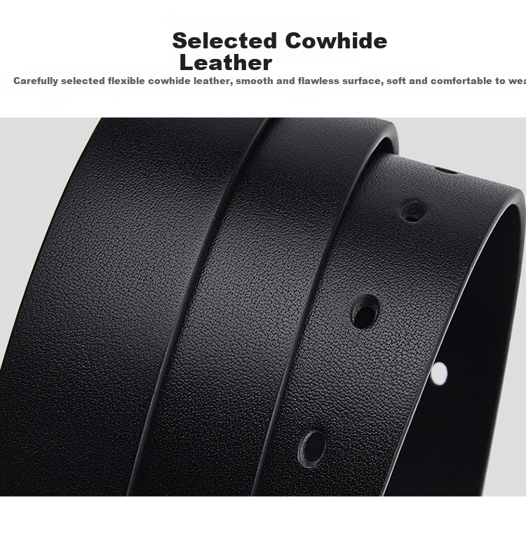 Hush Puppies Pin Buckle Belt for Women, Daily Buckle Top-Grain Leather Ladies' Belt, Trendy Versatile Casual Fashion Birthday Gift 3