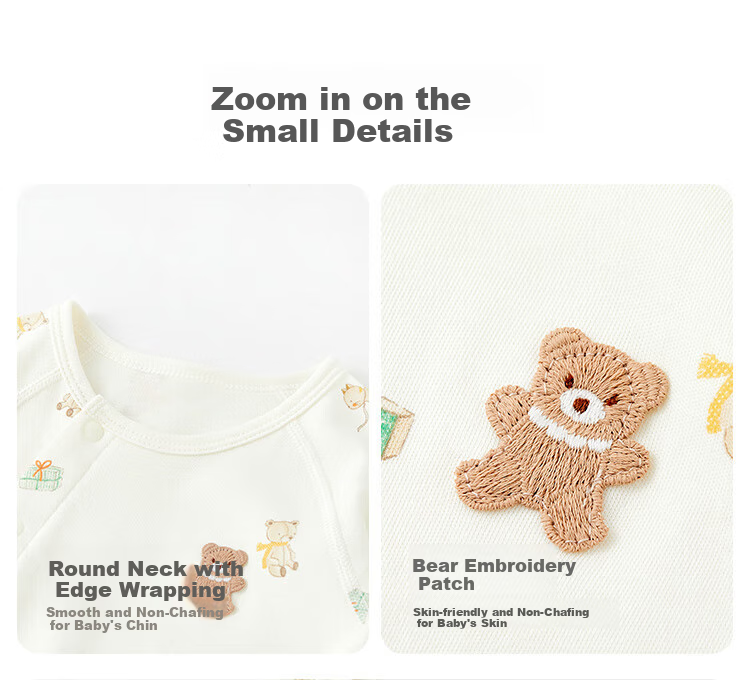 Wismorni Baby Romper Spring And Autumn Style, Unisex Infant Pure Cotton Clothing, Long-Sleeve Bodysuit, Crawling Suit, Fall Outfit 6