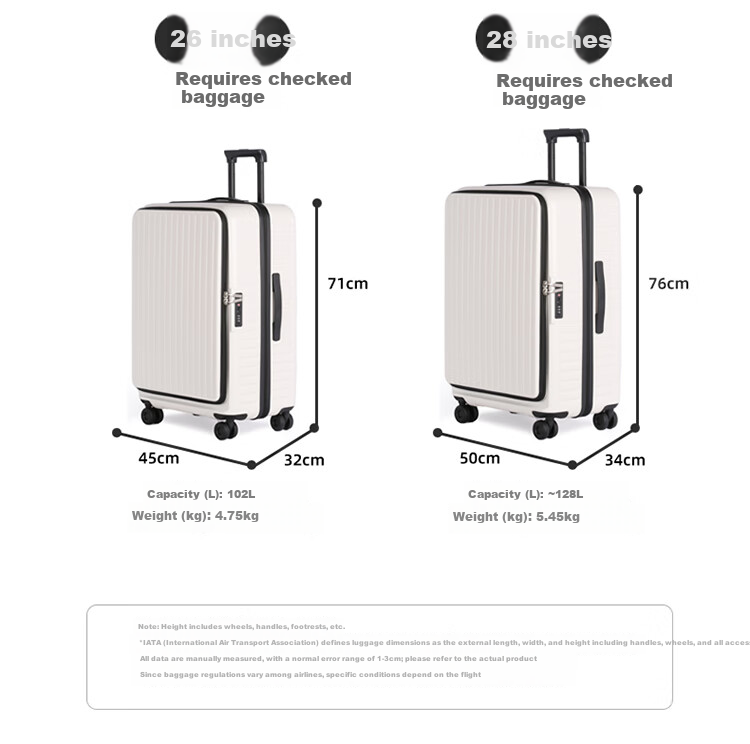 DELETE New Side-Opening Expandable Large-Capacity Suitcase for Women And Men, Carry-On Luggage with Password Lock, Dark Gray, 24 Inches 4