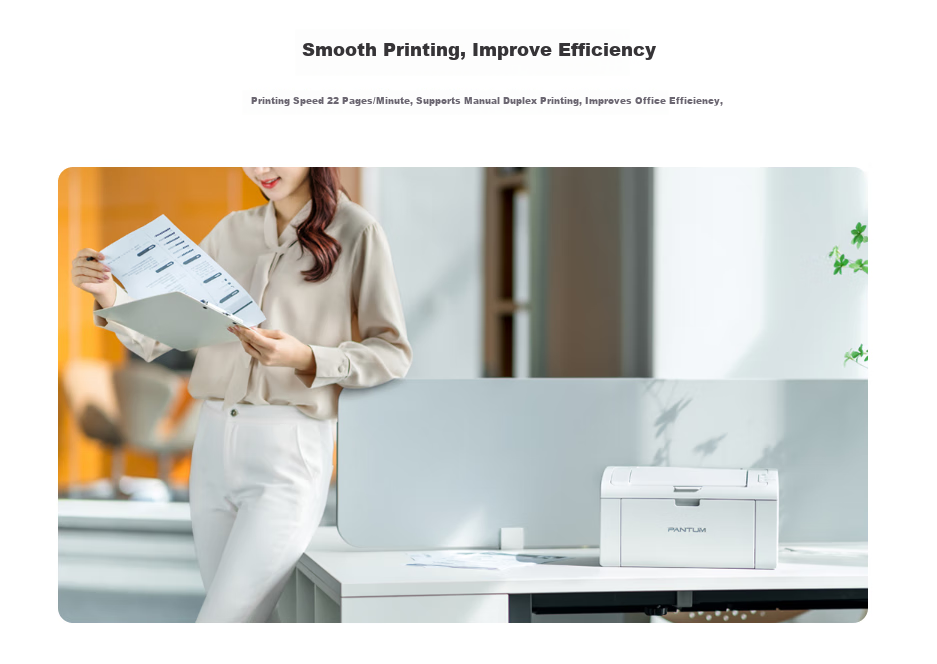 PANTUM P2506 A4 Black And White Laser Printer, Commercial High-Speed Printing, Shared Printing, Convenient Printing, Automatic Sleep Mode, Energy-Saving USB 2