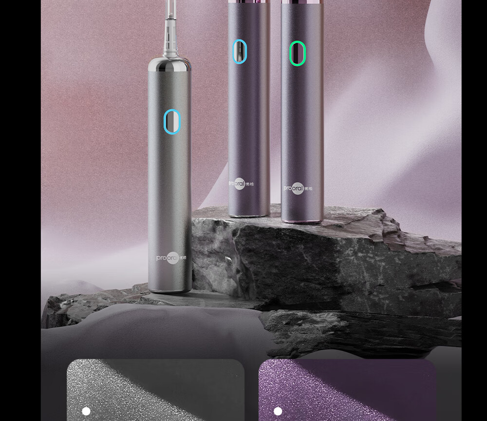 Prooral Sonic Vibration Electric Toothbrush for Adults Rechargeable Couples Gift LS-1 Silver Birthday Present 18
