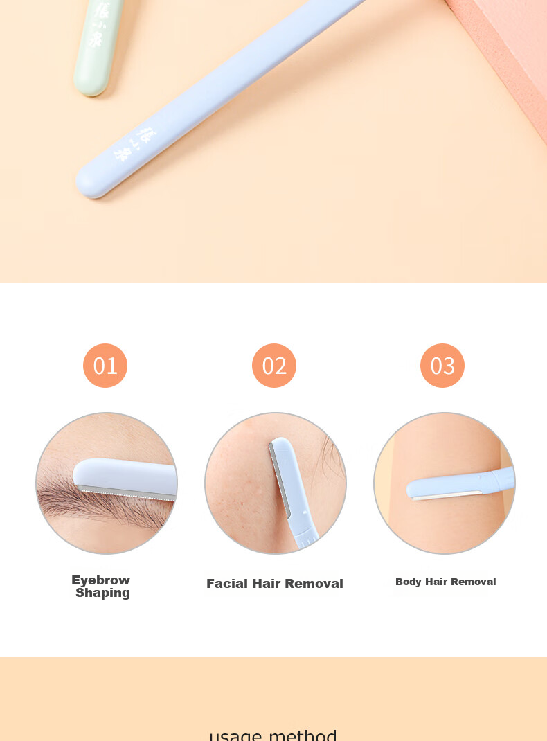Zhangxiaoquan Home-Use Yicai Folding Eyebrow Razor, Eyebrow Shaver for Women Beginners, Eyebrow Trimming Tool H41560200 6