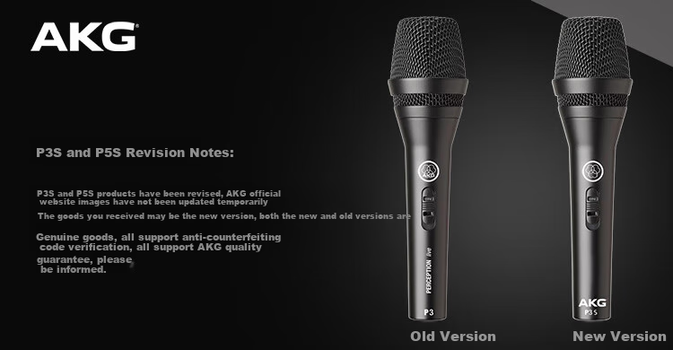 AKG P3S Professional Dynamic Wired Microphone for Home Karaoke, Live Streaming, Guitar Playing, Singing Recording, Stage Performance Vocal Handheld Microphone 1