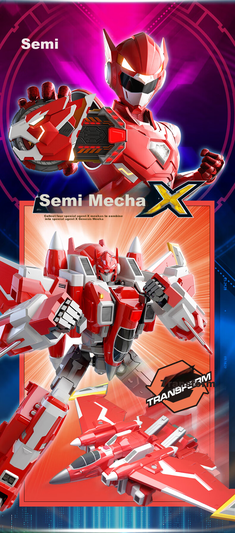 MinitegongduiX, Five-Year Anniversary Edition of Mecha Battle, Transforming Toy Robot, Gift for Young Boys 7