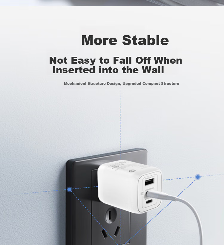 HP 65W Type-C Laptop Charger Portable Travel Adapter Original Surge Protection 7