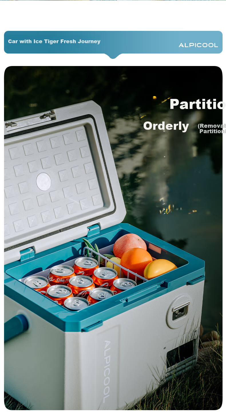 Alpicool New Portable Refrigerator for Camping, Dormitory, Small Office, Car And Home Use MC15 3