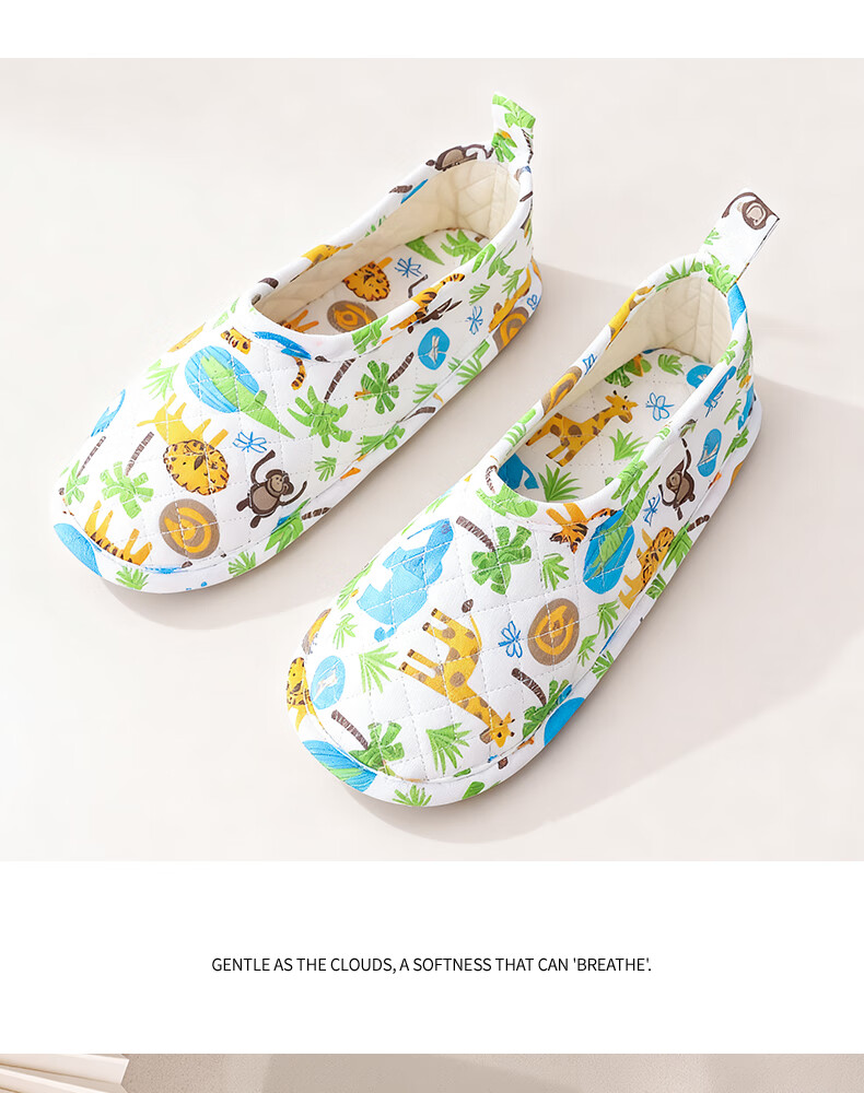 FOOTOPPO Fabric Sole Heel Slippers for Crawling Mat Adults Crawling Mat Shoe Covers Home Floor Shoes Indoor Floor Shoes 4