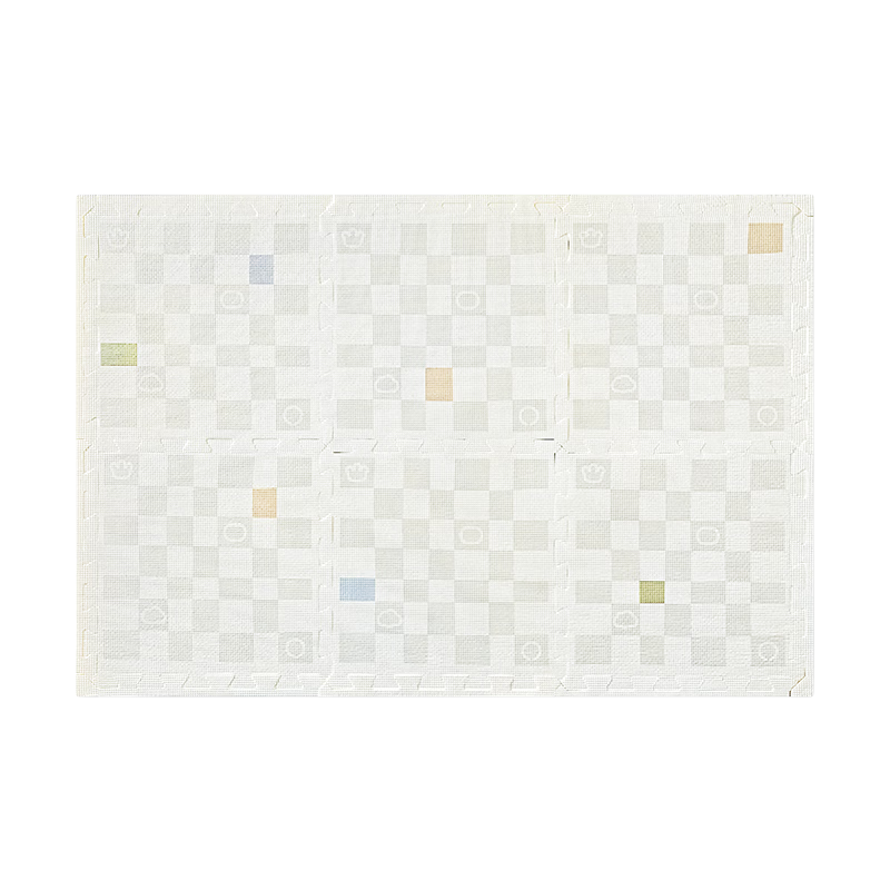 Babycare Double-Sided XPE Crawling Mat Puzzle Mat Baby Anti-Fall Play Mat Light Rock Gray Plaid 6 Pieces * 2.5cm Thick