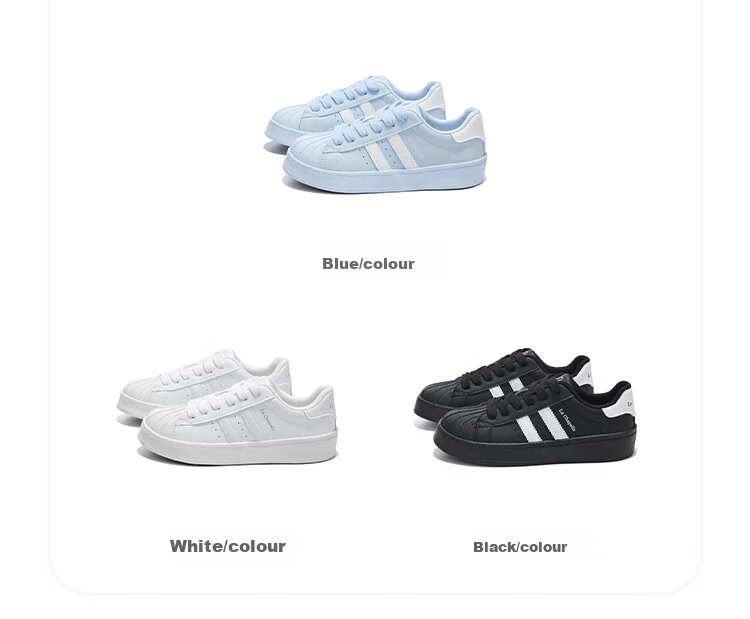 La Chapelle Women's Sneakers, Versatile Soft-Soled Casual Shoes, New Style Sports White Shoes for Women - A080BR, Blue, Size 39 2