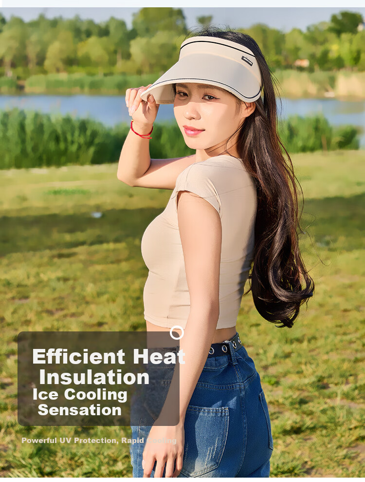 Suncojia Sun Protection Hat for Women, Visorless Outdoor Sports Cycling Fitness UV Protection Sun Hat 6