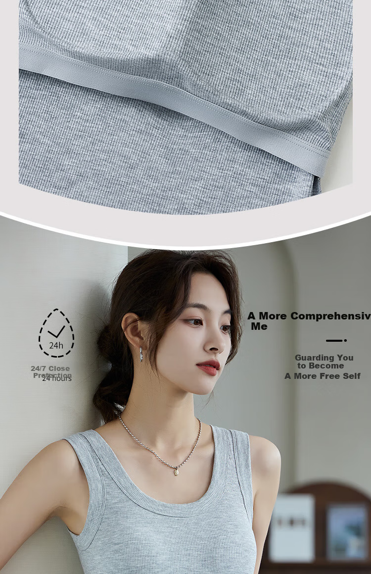 LangSha Women's Camisole Tank Top with Built-In Bra Pads, Modal Undershirt, Spring New Style, No Need to Wear Underwear, Beautiful Back Design, Outer Wear Base Layer 6