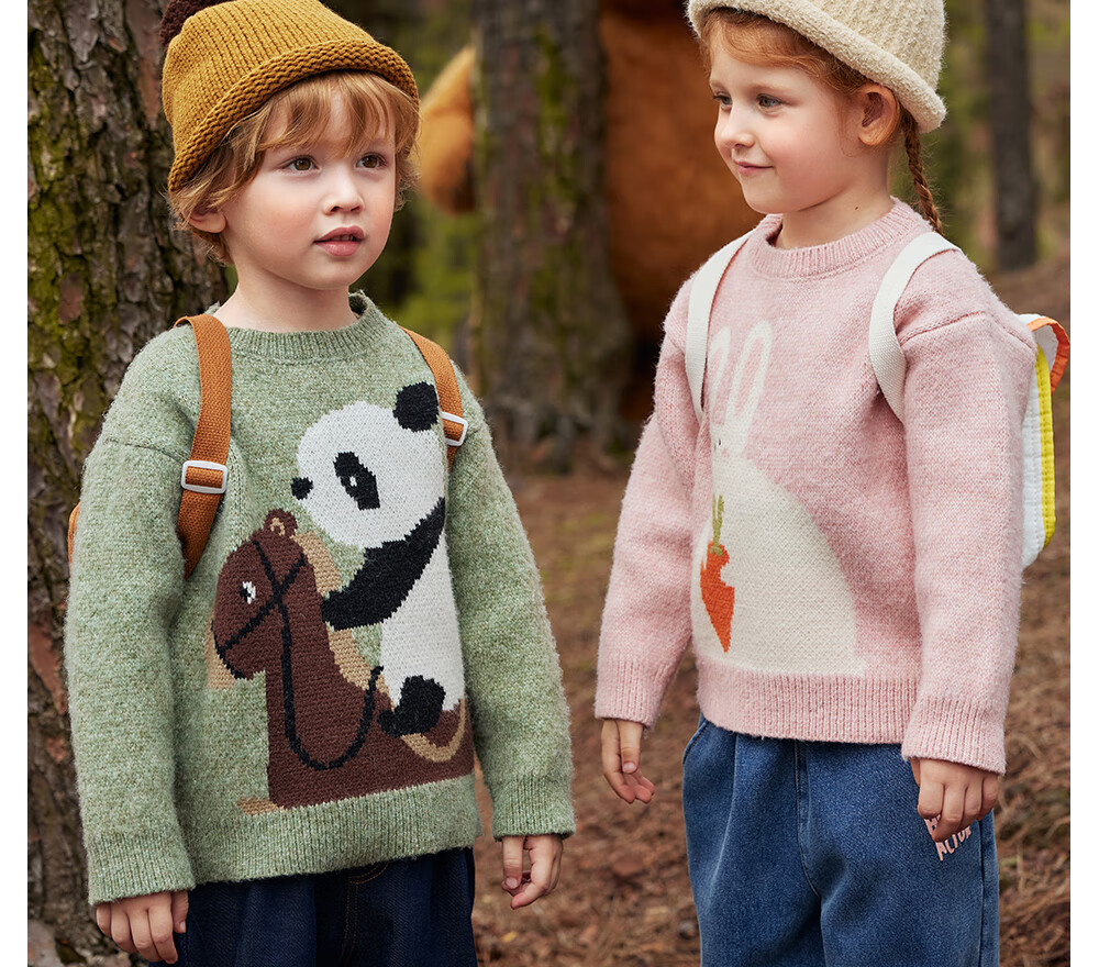 Betis Children's Sweater Knitwear Boys Girls Pure Cotton Warm Cartoon Jacket 2025 New Autumn Baby Top 12