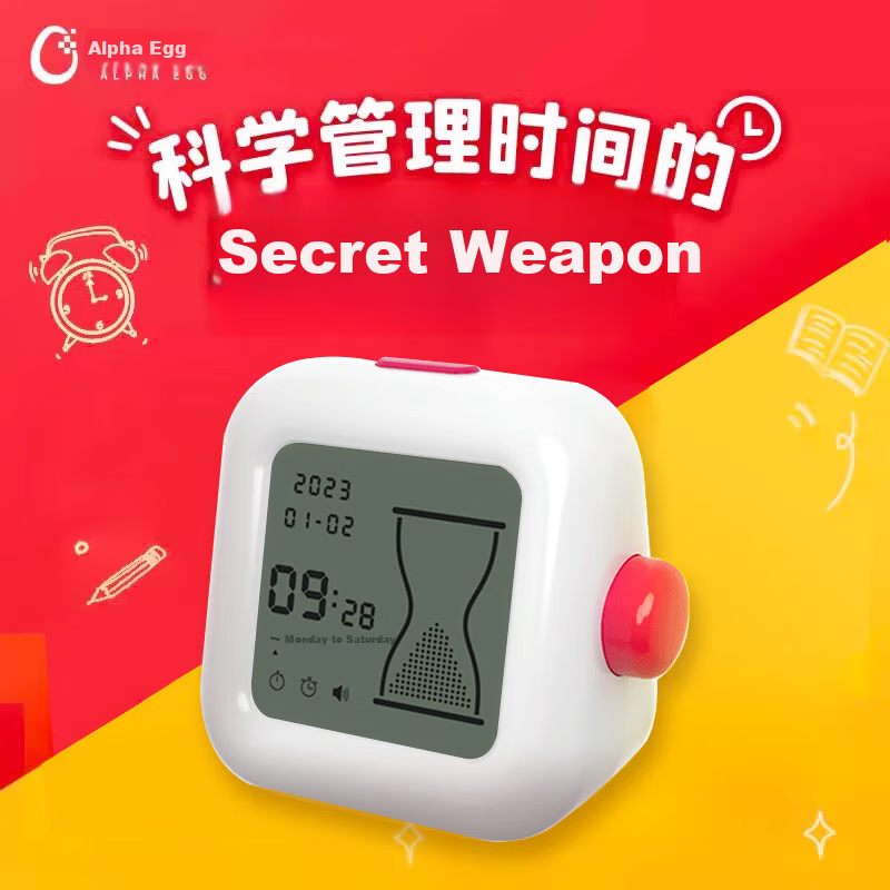 Aerfadan Time Management Timer, Visual Electronic Alarm Clock for Children's Study And Exams, Timer Reminder with Countdown Functio