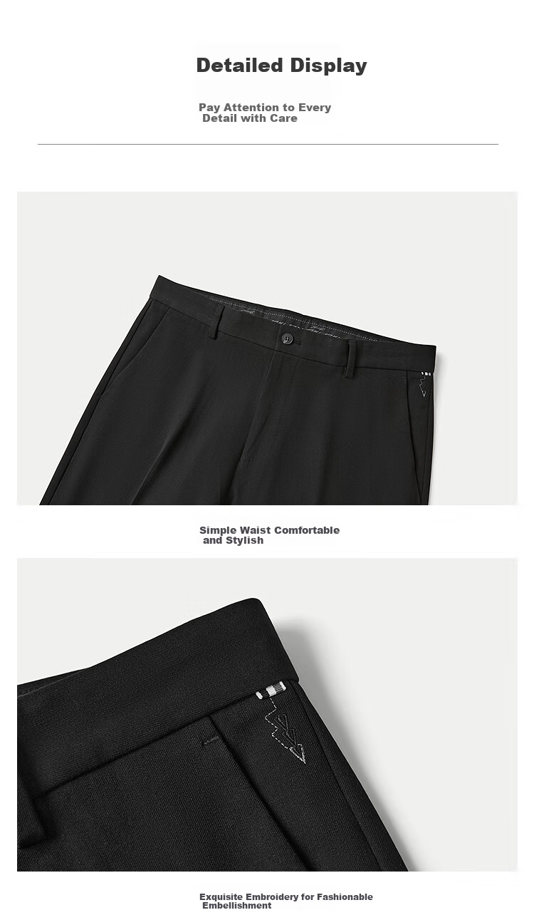 HLA Men's Dress Pants, Light Business Fashion Series, Comfortable Trousers for Men, Autumn Seaso 9