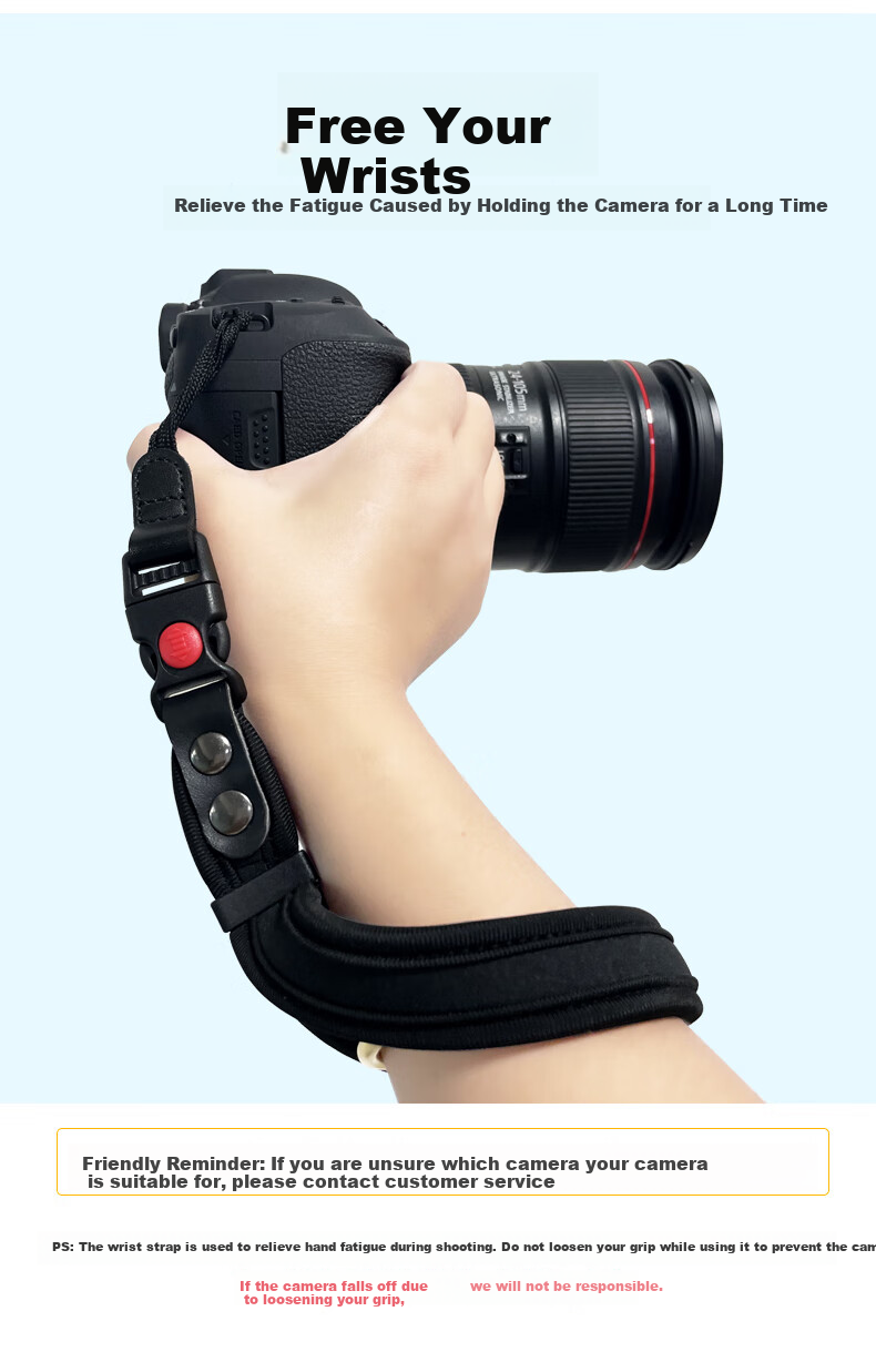 Shilifan Camera Wrist Strap, Mirrorless Camera Strap, DSLR Strap, Suitable for Sony, Canon, Nikon, Fuji Cameras, Camera Accessories, Black Braided Camera Wrist Strap 6