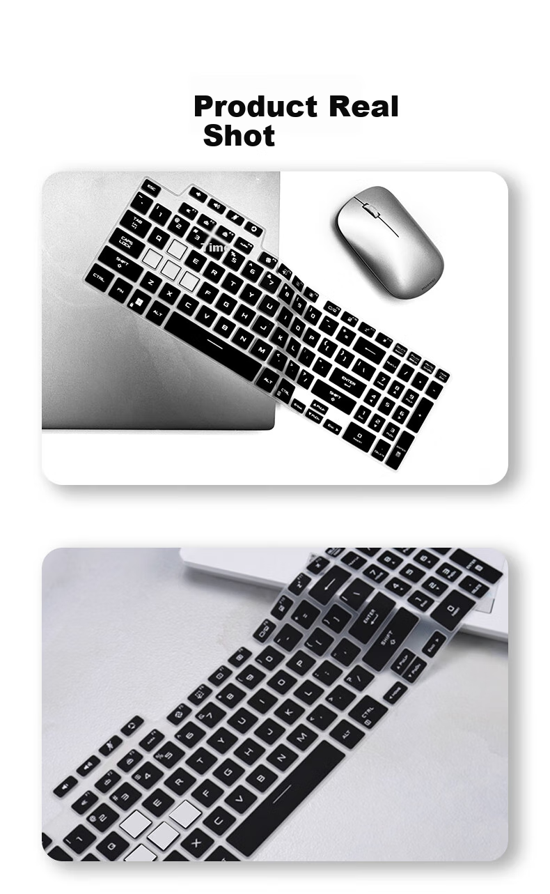Jiasu ASUS Lingyao 14 2025 Model Black Keyboard Protector, Anti-Blue Light Tempered Glass Film, 14-Inch Laptop Tempered Glass Protective Film Set, All-Inclusive for Convenience 2