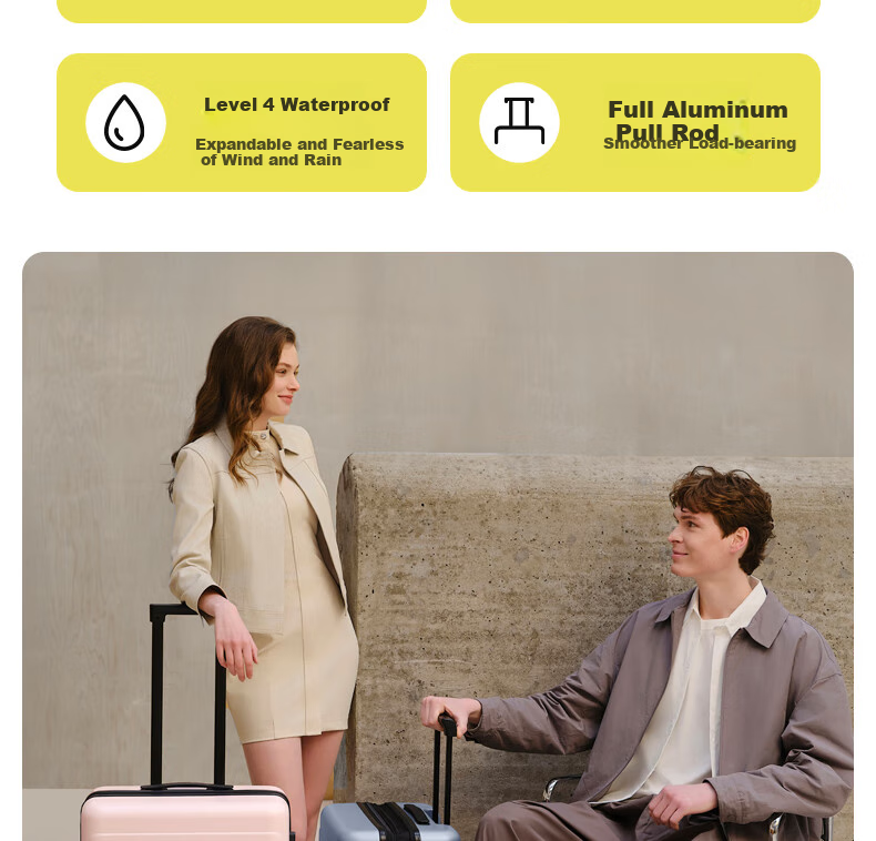 90Fen Luggage 24-Inch Rhine River Expandable Version Suitcase Large Capacity Travel Case with Password Lock Cherry Blossom Pink 3
