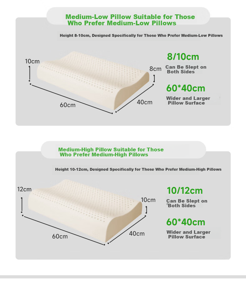 NOYOKE Latex Pillow, Low Thin Cervical Pillow, Short Pillow for Deep Sleep, Imported from Thailand, Natural Latex, Breathable, White S9066 8