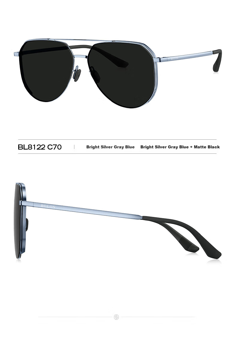 BOLON Sunglasses, Polarized Driving Fishing Sun Protection Glasses for Men, Toad-Shaped Glasses, Gift for Boyfriend, Trendy BL8122 D11 17