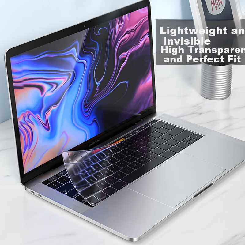 Jiasu Apple MacBook Pro 15 Keyboard Cover [A1707/A1990], 15.4-Inch Touch Bar Keyboard Protector, High Transparency Invisible Non-Fall Dust Cover